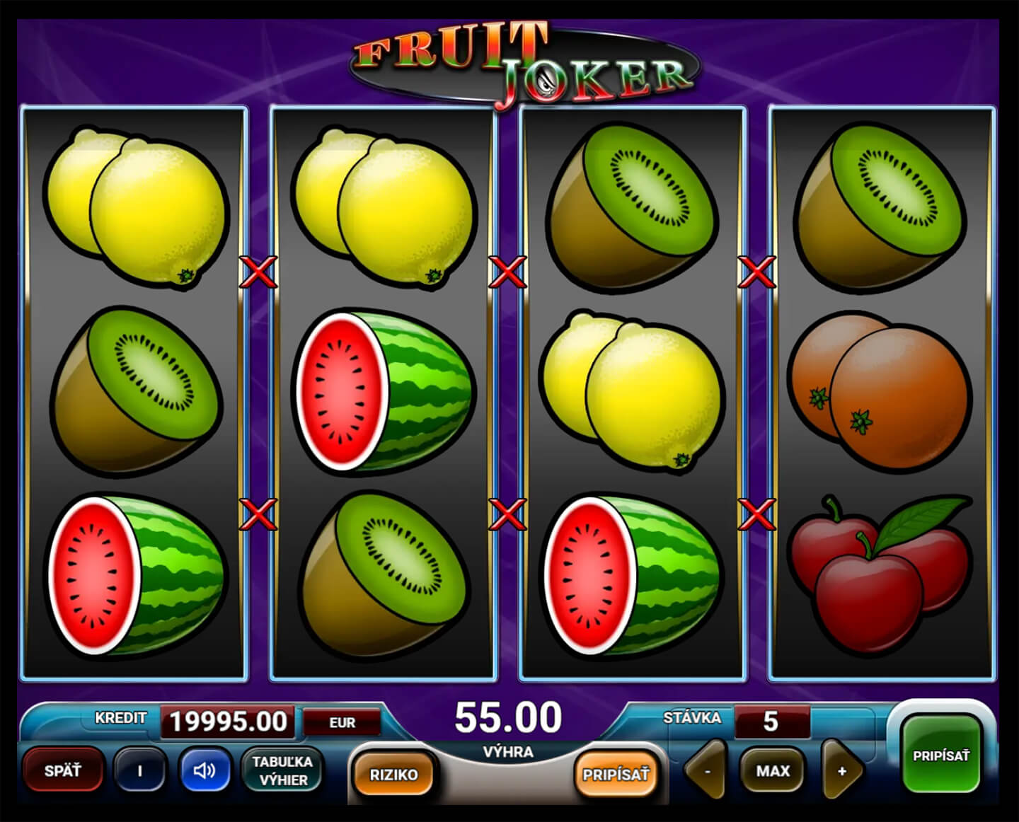 Ovocný výherný automat Fruit Joker