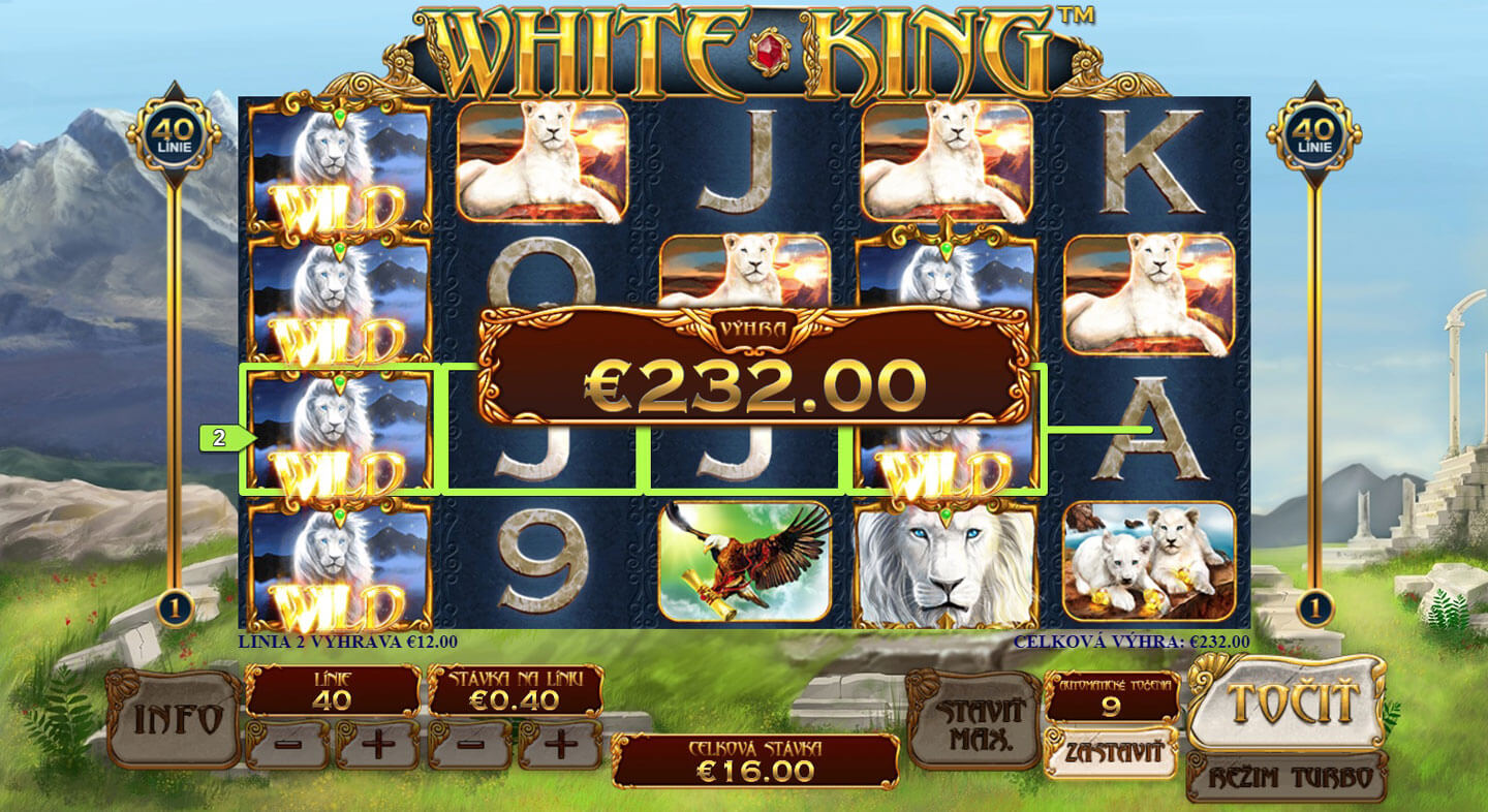 Výherný automat White King v online kasíne Fortuna