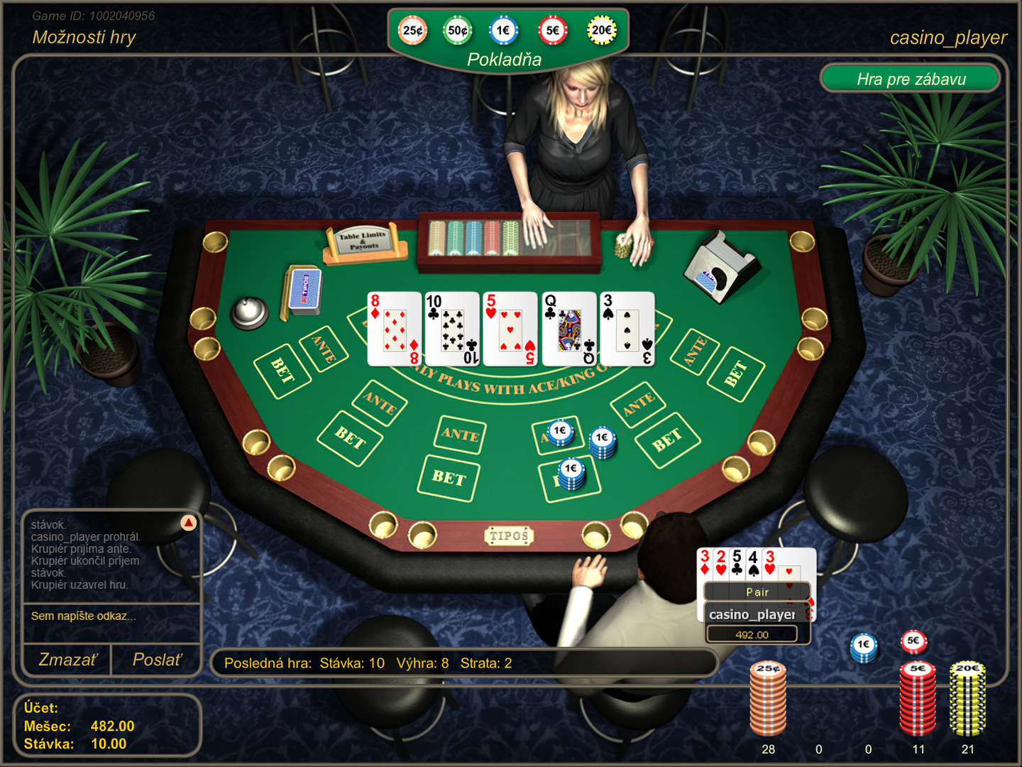 Hra Multipoker v kasíne eTipos
