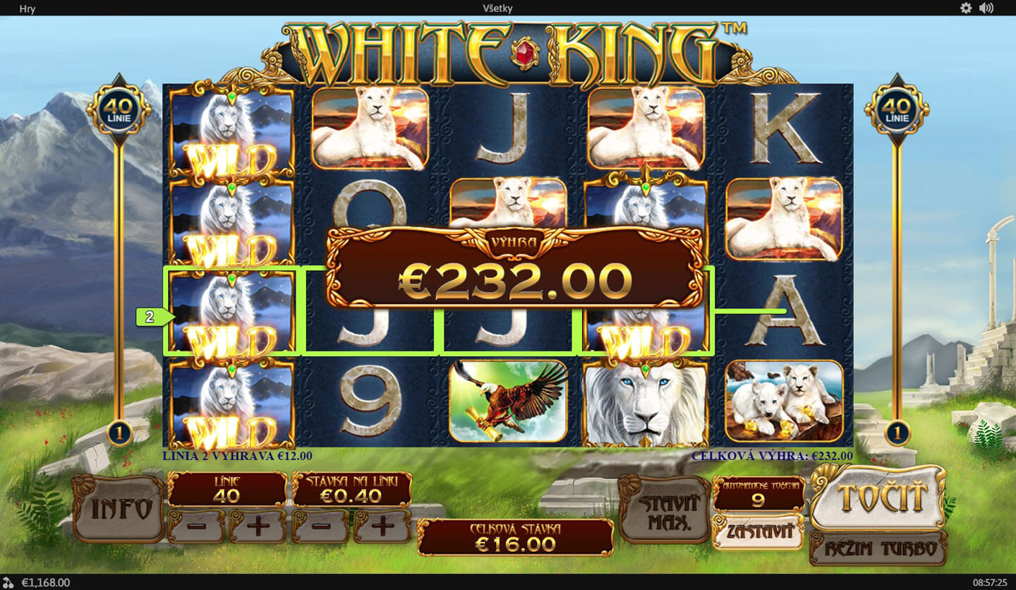 Hrací automat White King vo Fortuna kasíne