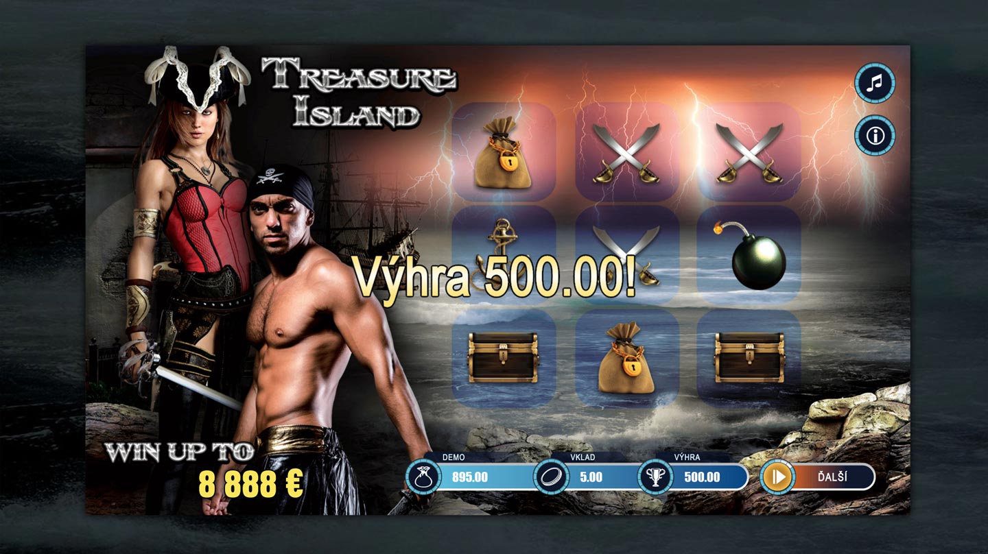 Online stierací žreb Treasure Island